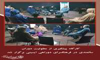 کارگاه پیشگیری از معلولیت دوران سالمندی باحضور خانواده ها در فرهنگسرای دوراهی ایسینی برگزار شد